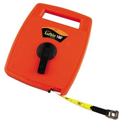 Hi-Viz Linear Measuring Tape,  1/2 in x 100 ft, SAE, Single Sided, Orange