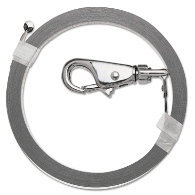 Atlas Oil Gauging Tape, 13 mm/1/2 in W x 15 m/50 ft L, D3, Chrome Clad/Nubian Double-Duty, Used with 590 Plumb Bob