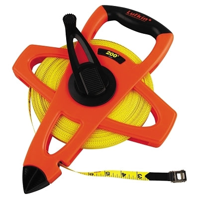 Hi-Viz Orange Reel Fiberglass Tape,  1/2 in x 200 ft, SAE, Orange