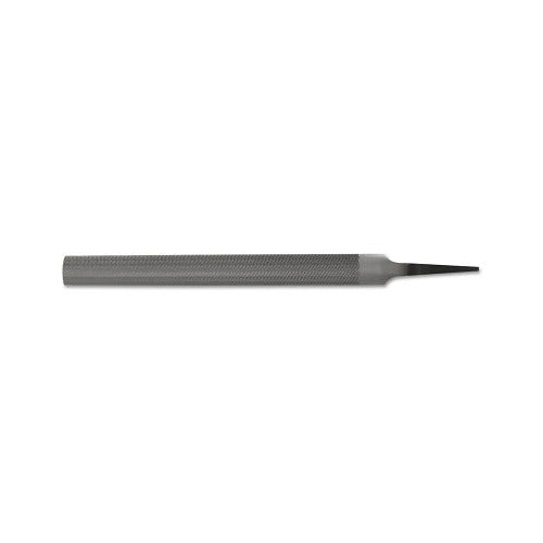 Crescent/Nicholson half round file 12 in bastard cut tapered steel body with pointed tip carded machinist file