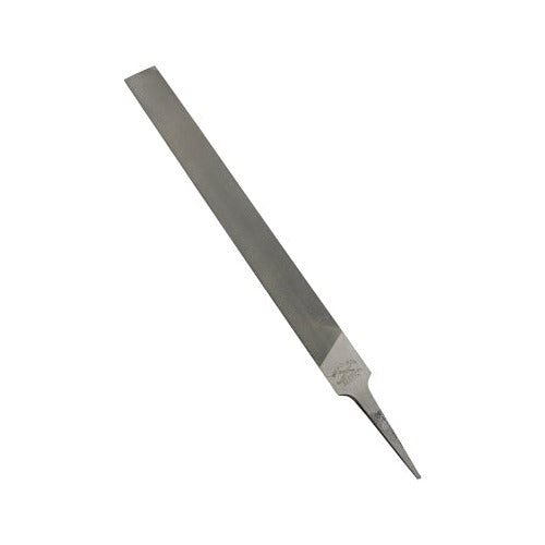 Crescent Nicholson half-round file 12 in, smooth cut, flat and rounded faces, tapered point, metalworking hand file