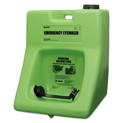 Porta Stream II Emergency Eyewash Station, 16 gal, Eastomeric Pull Strap