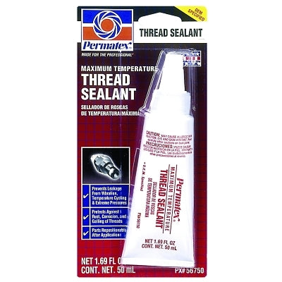 Maximum Temperature Thread Sealant, 50 ml, Tube, White