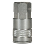 Air Chief Industrial Semi-Auto Coupler, Pipe Thread, 1/2 in Body Size, 1/2 in (NPT) F, Brass