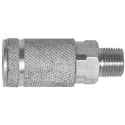 Air Chief Industrial Semi-Auto Coupler, Pipe Thread, 1/4 in Body Size, 1/4 in (NPT) M, Brass