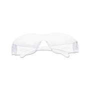 3M Virtua safety glasses clear uncoated polycarbonate lens frameless wraparound clear temples safety eyewear