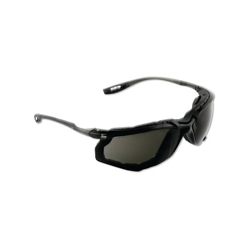 3M Virtua CCS safety glasses gray polycarbonate anti-fog lens clear frame light blue temples protective eyewear