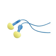 3M E-A-R Express Pod Plugs earplugs, yellow polyurethane pods with blue stem connectors, blue corded