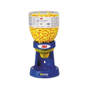 3M E-A-Rsoft SuperFit earplugs red yellow polyurethane bulk dispenser with One Touch base 500-pair refill canister