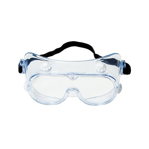 3M Splash Goggles one-size clear polycarbonate lens indirect-vent wraparound elastic headband safety goggles