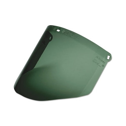3M WP96 dark green polycarbonate molded faceshield window curved brow mount for welding and grinding face shield