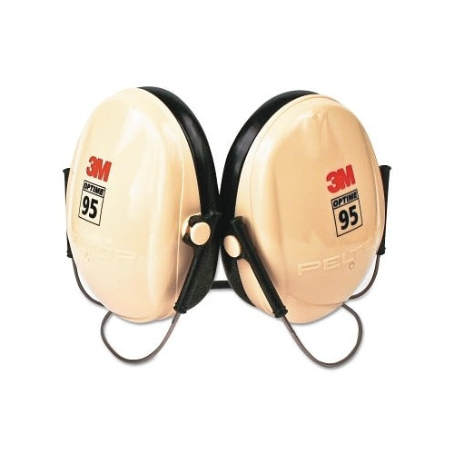 3M PELTOR Optime 95 behind-the-head earmuff white cups black band 21 dB NRR hearing protection earmuff