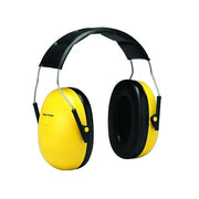 3M PELTOR Optime 98 earmuff 25 dB NRR yellow cups over-the-head metal headband adjustable hearing protection earmuff