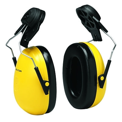 PELTOR Optime 98 Earmuff, 23 dB NRR, Yellow, Cap Mount