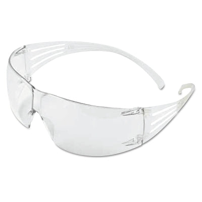 SecureFit 200 Series Safety Glasses, Frameless/Wrap-Around, Clear, Anti-Fog/Anti-Scratch