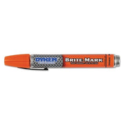 BRITE-MARK 40 Threaded Cap/Barrel Permanent Paint Marker, Valve Action, Medium, Orange