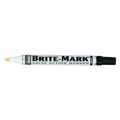 BRITE-MARK Medium Permanent Paint Marker, Valve Action, White