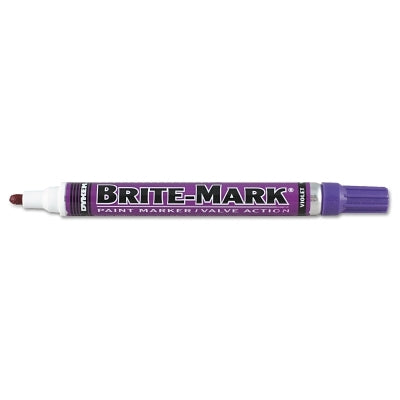 BRITE-MARK Medium Permanent Paint Marker, Valve Action, Violet