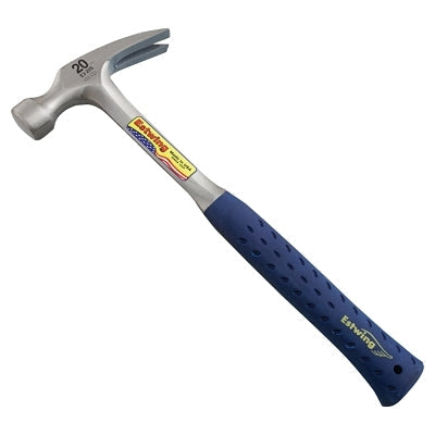 Ripping Claw Hammer, Steel Head, Straight Nylon/Steel Handle, 13.75 in, 20 oz Head