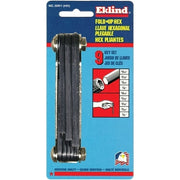 Inch Fold-Up Hex Key Set, 9 per fold-up, Ball Hex Tip, Inch, Medium