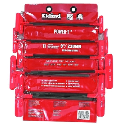 Power-T Ball-Hex Key Set, 11-Pc, Inch, 9 in Handle