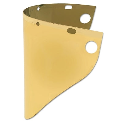 High Performance Faceshield Window, Uncoated, Gold, Extended View, 19 in L x 9-3/4 in H