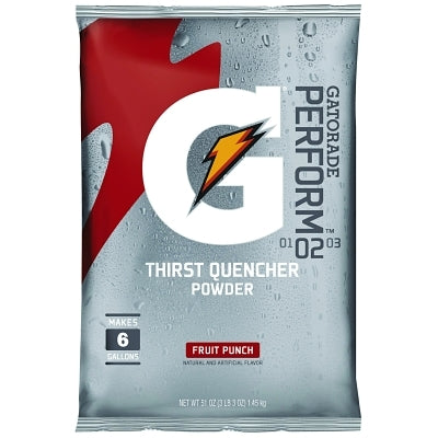 G Series 02 Perform Thirst Quencher Instant Powder, 51 oz, Pouch, 6 gal Yield, Fruit Punch