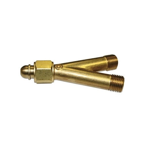 Western Enterprises brass Y-connection CGA-022, B-size 200 PSI, two male outlet ports, acetylene welding fitting