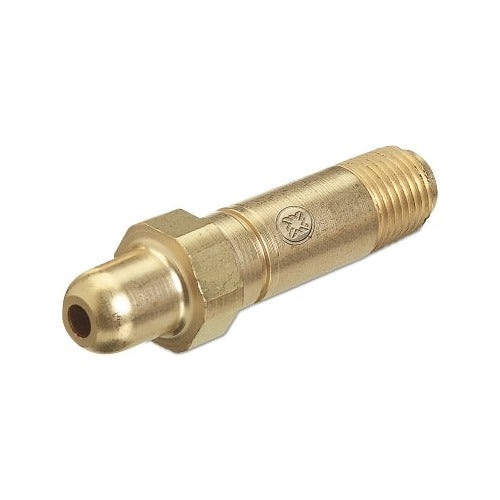 Western Enterprises CGA-346 regulator inlet nipple brass air 1/4 in NPT 2-1/2 in long with hex collar