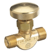 Non-Corrosive Gas Flow Valves, 200 PSIG, Brass, Oxygen, 9/16 in - 18 RH(M)