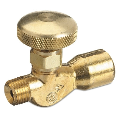 Brass Body Valve for Non-Corrosive Gases, 3000 psig, Inlet 1/4 in NPT (M), Outlet 1/4 in NPT (F)