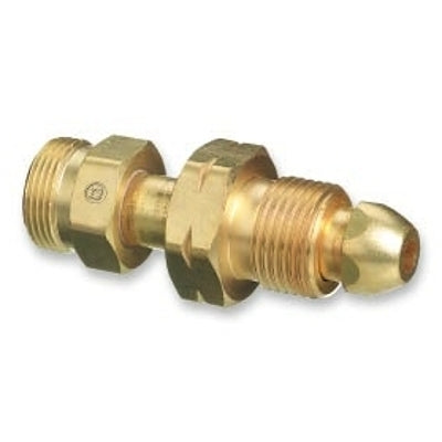 Brass Cylinder Adaptor, From CGA-510 POL Acetylene To CGA-520 B Tank