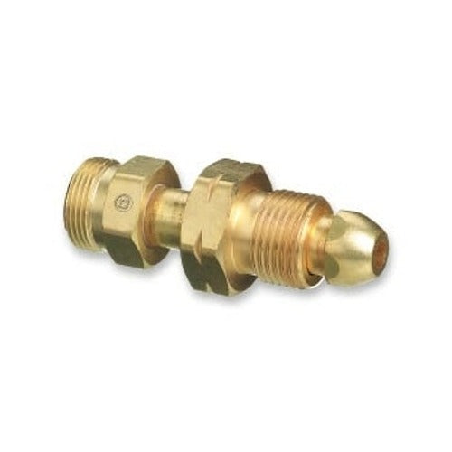Brass Cylinder Adaptor, CGA-510 POL Acetylene x CGA-520 B Tank
