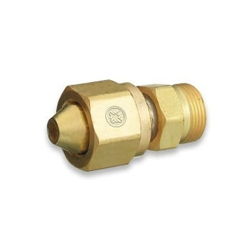 Brass Cylinder Adaptors, From CGA-300 Commercial Acetylene To CGA-520 "B" Tank