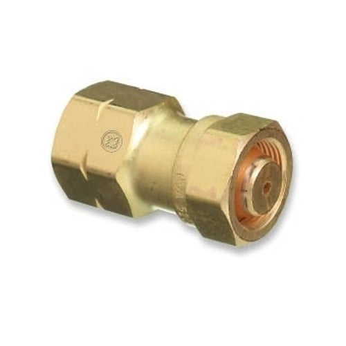 Brass Cylinder Adaptor, CGA-520 B Tank Acetylene x CGA-510 POL Acetylene