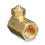 Brass Cylinder Adaptor, CGA-200 "MC" Acetylene To CGA-510 POL Acetylene 90°