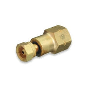 Western Enterprises brass cylinder adaptor CGA-200 MC acetylene to CGA-510 POL acetylene threaded fitting