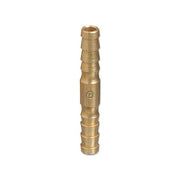Brass Hose Splicers, 200 PSIG, Barb No Stop, 1/4 in