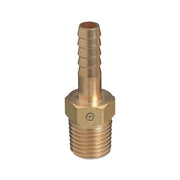 Brass Hose Adaptors, NPT Thread/Barb, Brass, 3/8 in