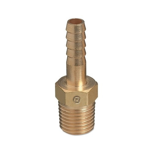 Brass Hose Adaptors, NPT Thread/Barb, Brass, 3/8 in
