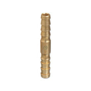 Brass Hose Splicer, 200 psig, Barb No Stop, 1/8 in