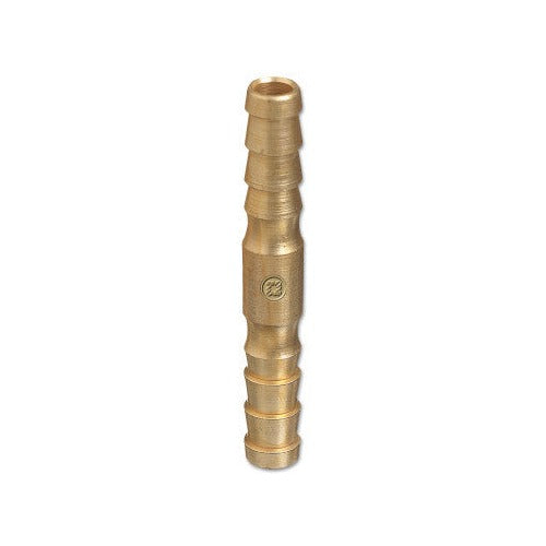 Brass Hose Splicer, 200 psig, Barb No Stop, 1/8 in