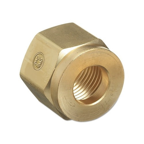 Western Enterprises CGA-300 brass regulator inlet nut 0.83-14 NGO RH female acetylene commercial cylinder fitting