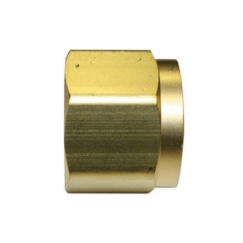 Western Enterprises CGA-540 regulator inlet nut, brass female hex body, oxygen service welding fitting