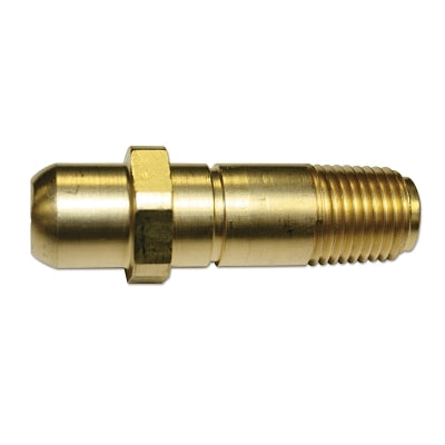Regulator Inlet Nipple, Oxygen, 1/4 in (NPT), 2-1/16 in L, Brass, CGA-540