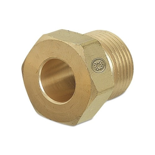 Western Enterprises CGA-580 brass hand-tight regulator inlet nut male hex fitting argon nitrogen helium cylinder