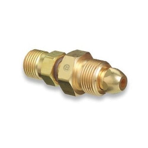 Brass Cylinder Adaptor, CGA-580 Nitrogen x CGA-320 Carbon Dioxide