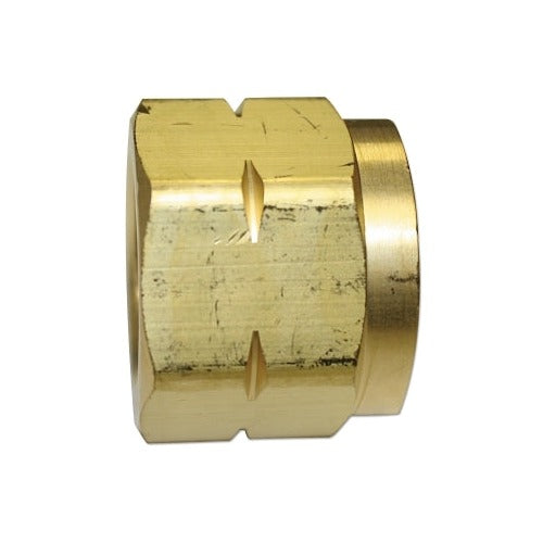 Western Enterprises CGA-350 brass regulator inlet nut 0.83-14 NGO LH female hydrogen natural gas hex fitting