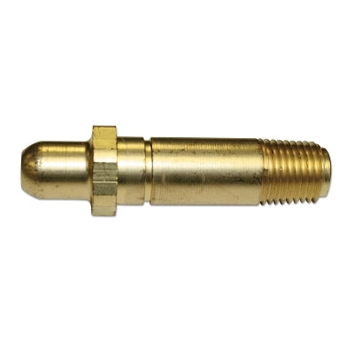 Regulator Inlet Nipple, Hydrogen/Natural Gas, 1/4 in (NPT), 2-1/2 in L, Brass, CGA-350
