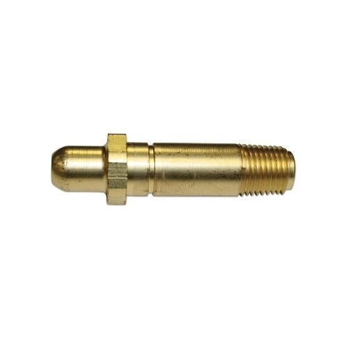 Western Enterprises CGA-350 regulator inlet nipple brass hydrogen natural gas 1/4 in NPT 2-1/2 in long